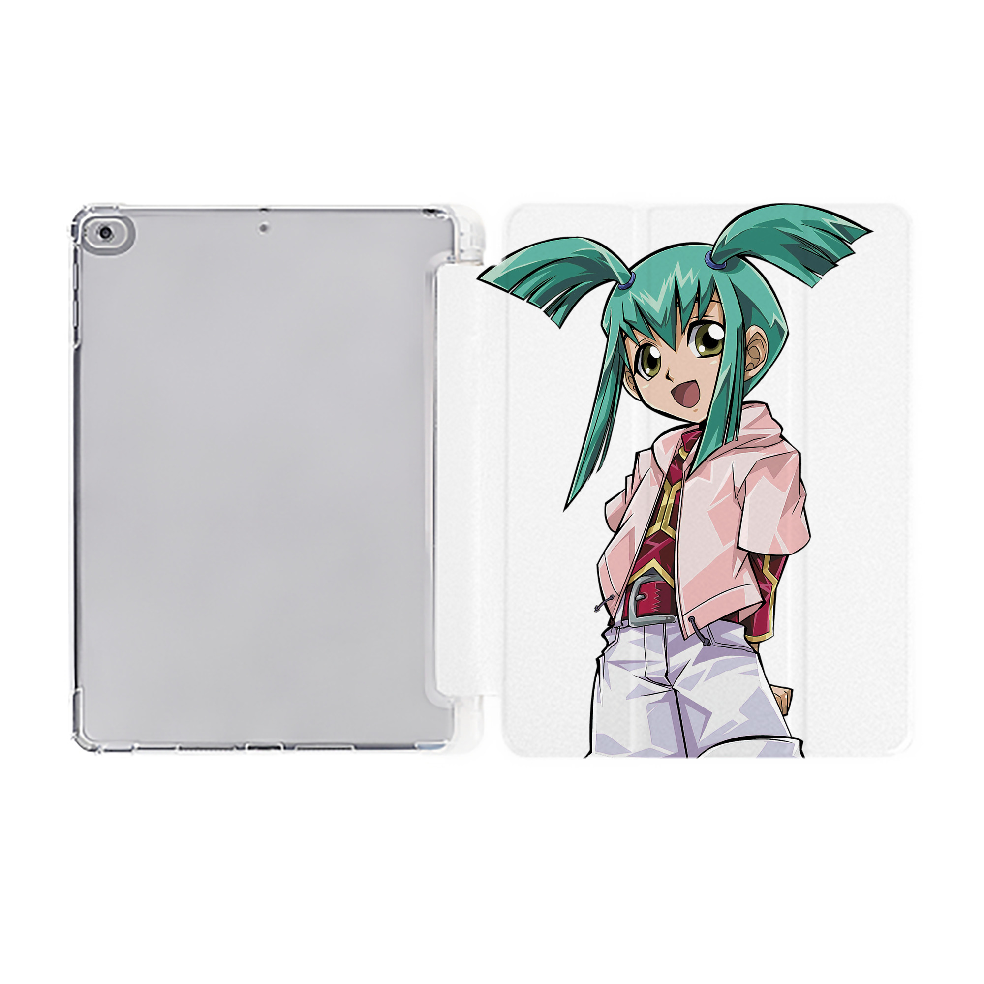 （画像用） 遊☆戯☆王 Yu-Gi-Oh! IPad ケース ペン収納付き 三つ折りスタンド PUレザー×シリコン 対応機種9.5/10.5/10.9インチ